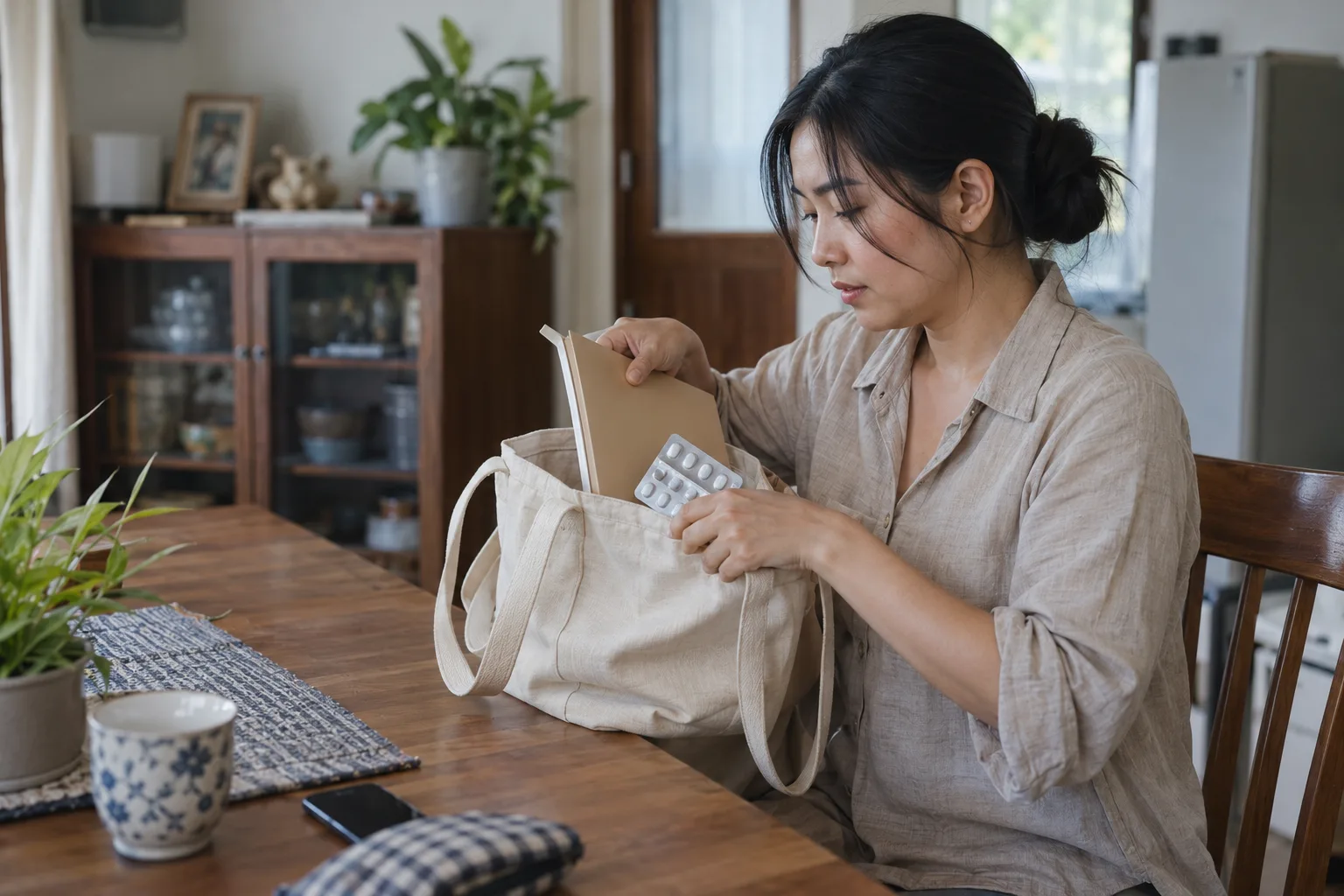 ผู้รับการตรวจเตรียมเอกสารและยาเดิมก่อนพบแพทย์